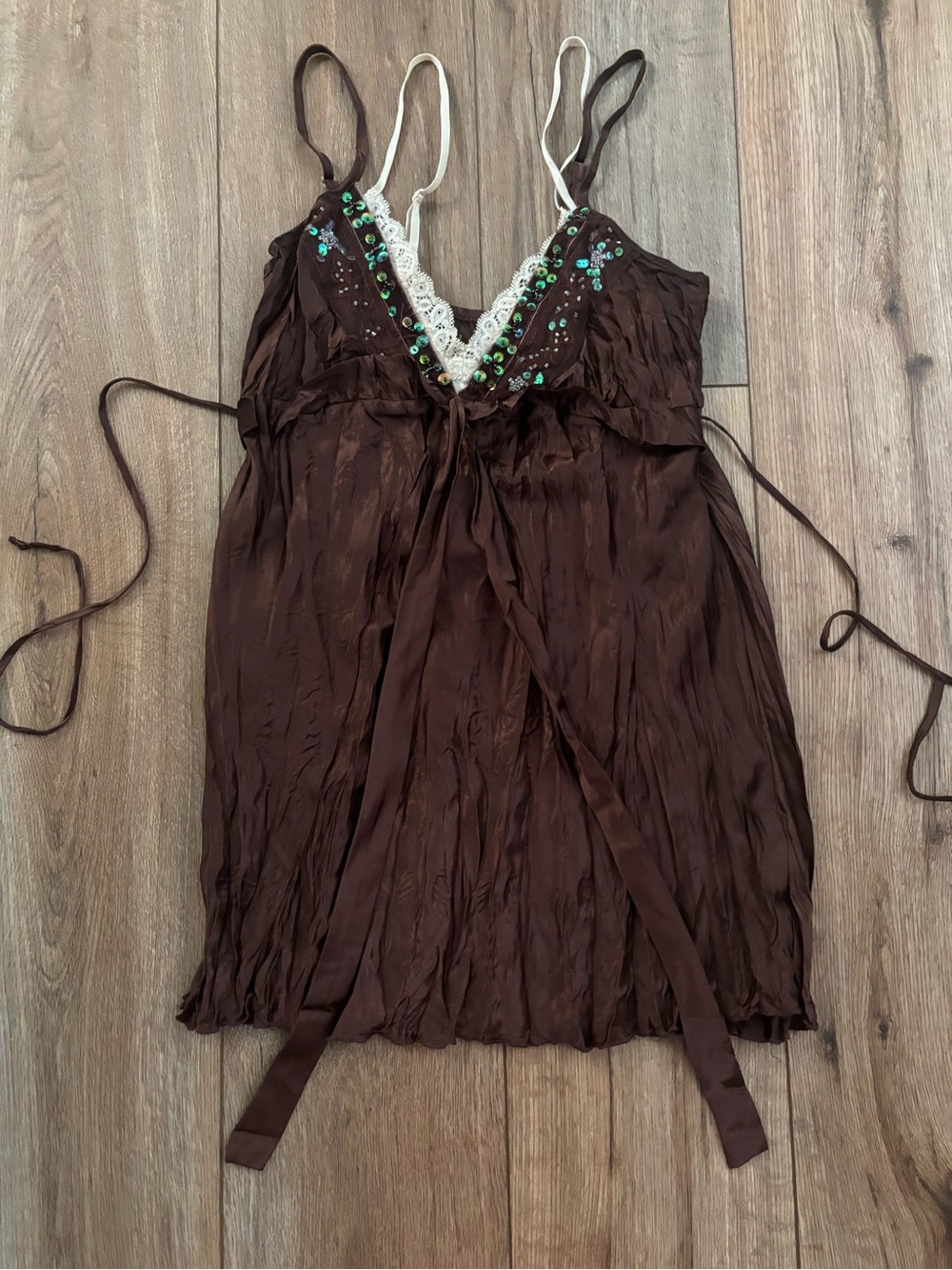 Vintage Y2K Fairy Sequin Tie Back Top Bella Swan Twilight Core by FANG